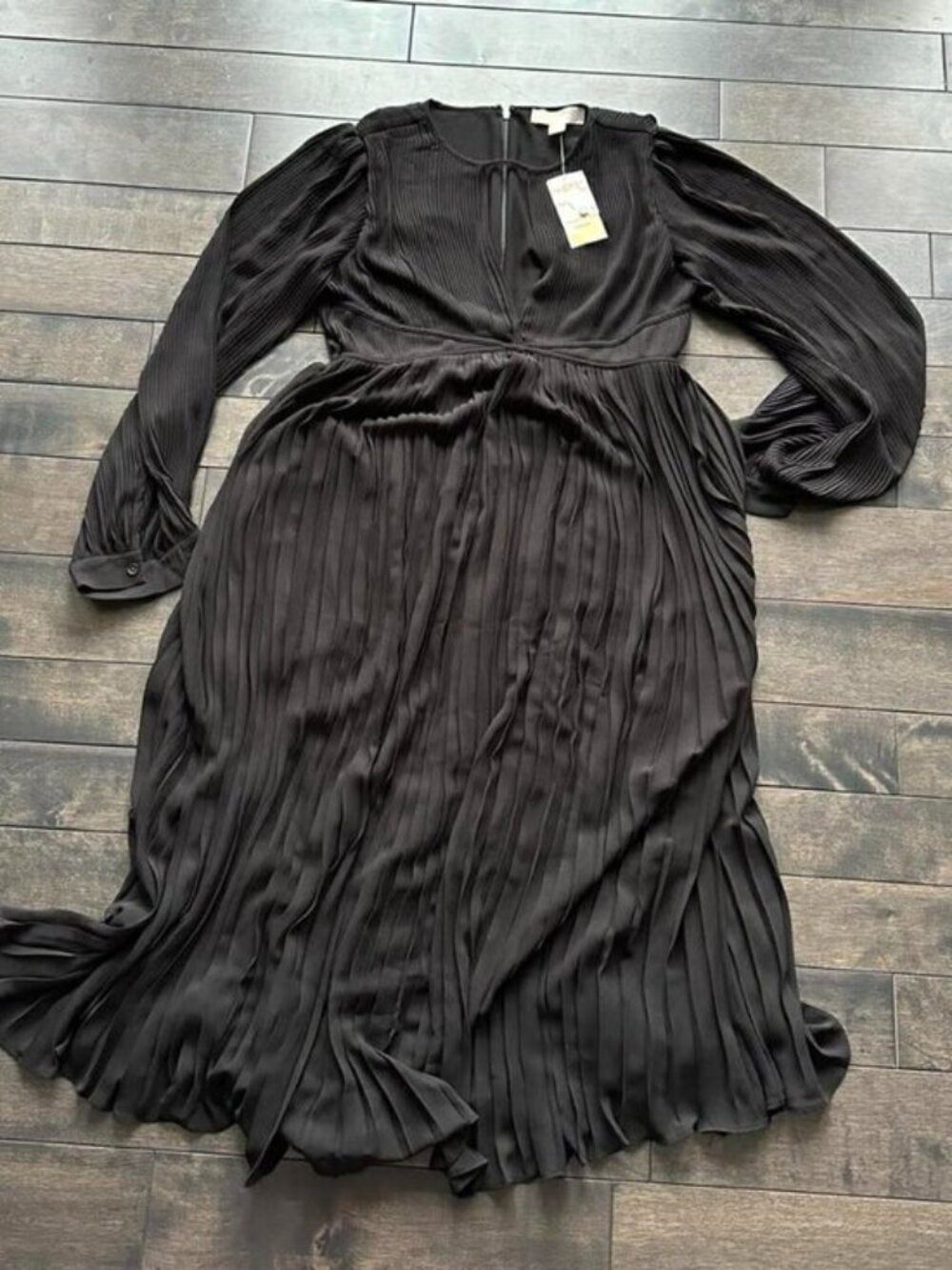 Michael Kors Pleated Georgette Midi Dress - new with tags